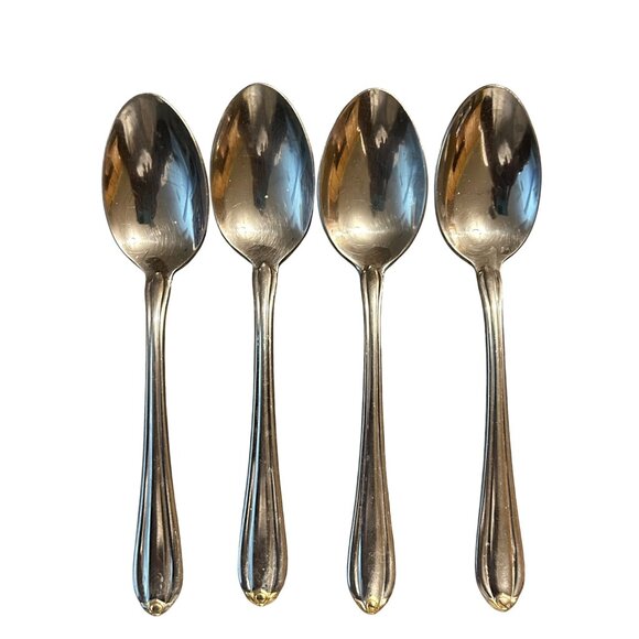 Gorham Silver Other - Gorham Silver Golden Melon Bud Tablespoons Stainless With Gold Accents Set Of 4